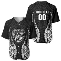 Hawke's Bay 2026 Rugby Custom Baseball Jersey NZ Maori Silver Fern LT14 - Polynesian Pride