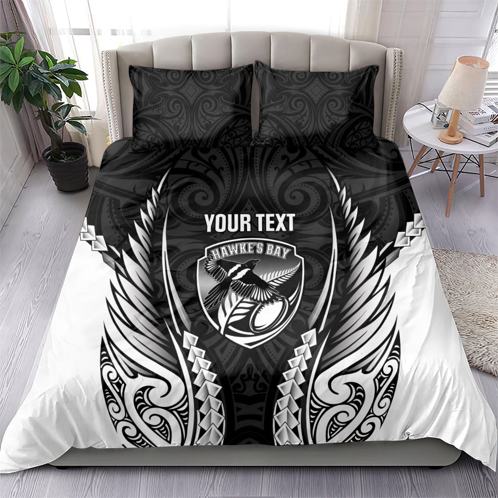 Hawke's Bay 2026 Rugby Custom Bedding Set NZ Maori Silver Fern LT14 - Polynesian Pride