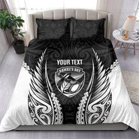Hawke's Bay 2026 Rugby Custom Bedding Set NZ Maori Silver Fern LT14 - Polynesian Pride