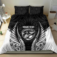 Hawke's Bay 2026 Rugby Custom Bedding Set NZ Maori Silver Fern LT14 - Polynesian Pride