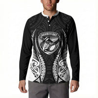 Hawke's Bay 2026 Rugby Custom Button Sweatshirt NZ Maori Silver Fern LT14 - Polynesian Pride