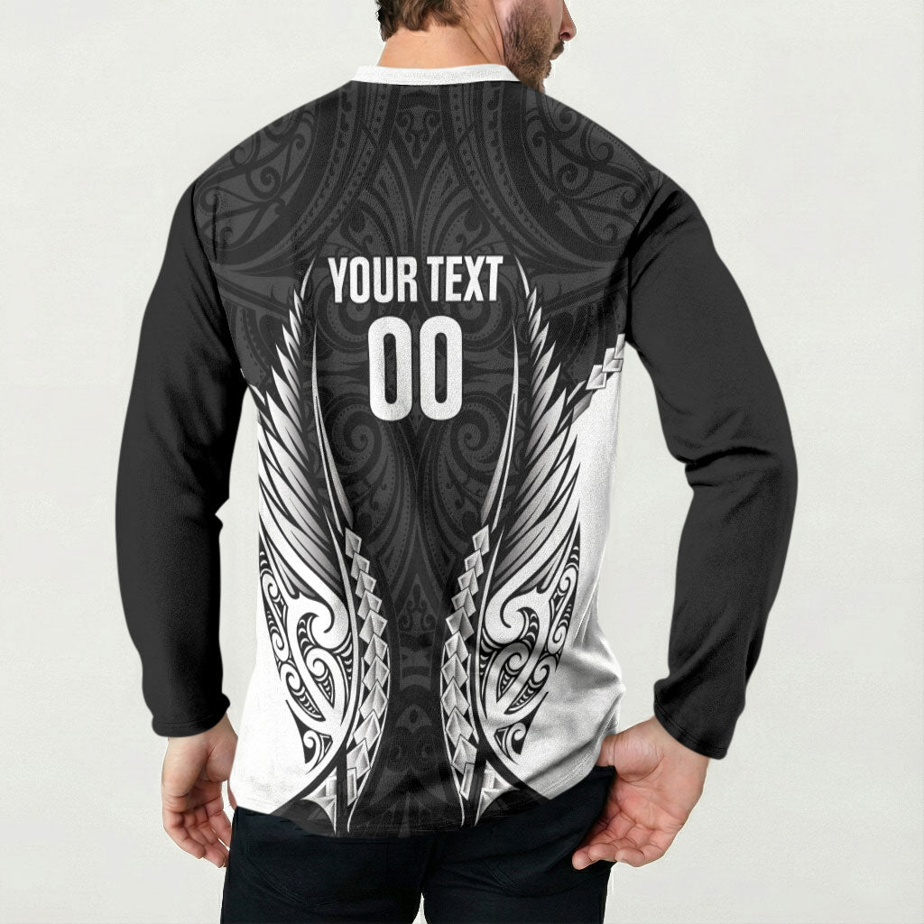Hawke's Bay 2026 Rugby Custom Button Sweatshirt NZ Maori Silver Fern LT14 - Polynesian Pride