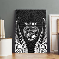 Hawke's Bay 2026 Rugby Custom Canvas Wall Art NZ Maori Silver Fern LT14 - Polynesian Pride