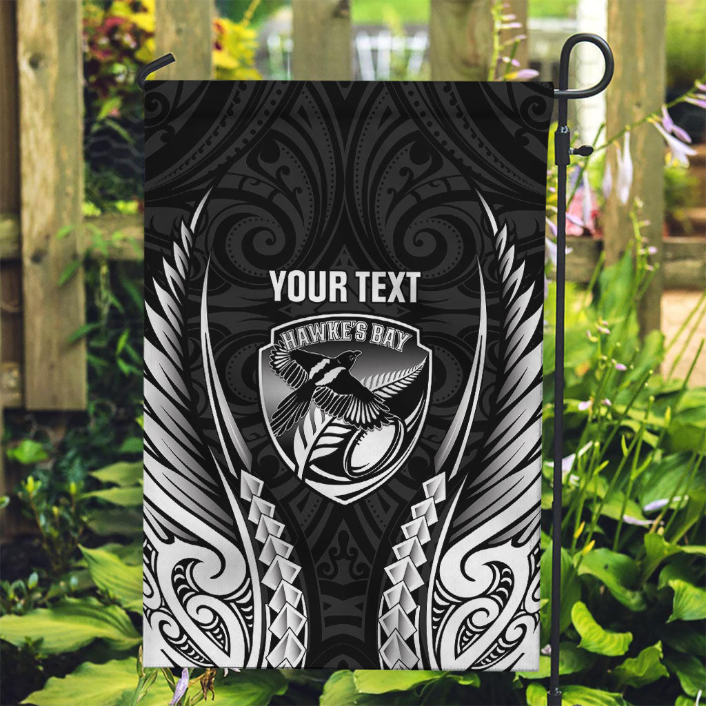 Hawke's Bay 2026 Rugby Custom Garden Flag NZ Maori Silver Fern LT14 Garden Flag Black - Polynesian Pride