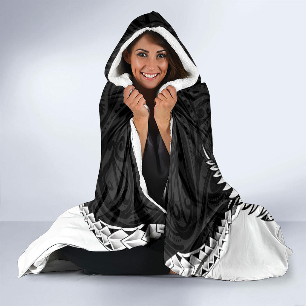 Hawke's Bay 2026 Rugby Custom Hooded Blanket NZ Maori Silver Fern LT14 - Polynesian Pride