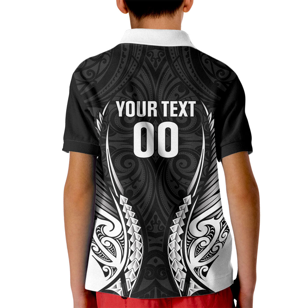 Hawke's Bay 2026 Rugby Custom Kid Polo Shirt NZ Maori Silver Fern LT14 - Polynesian Pride