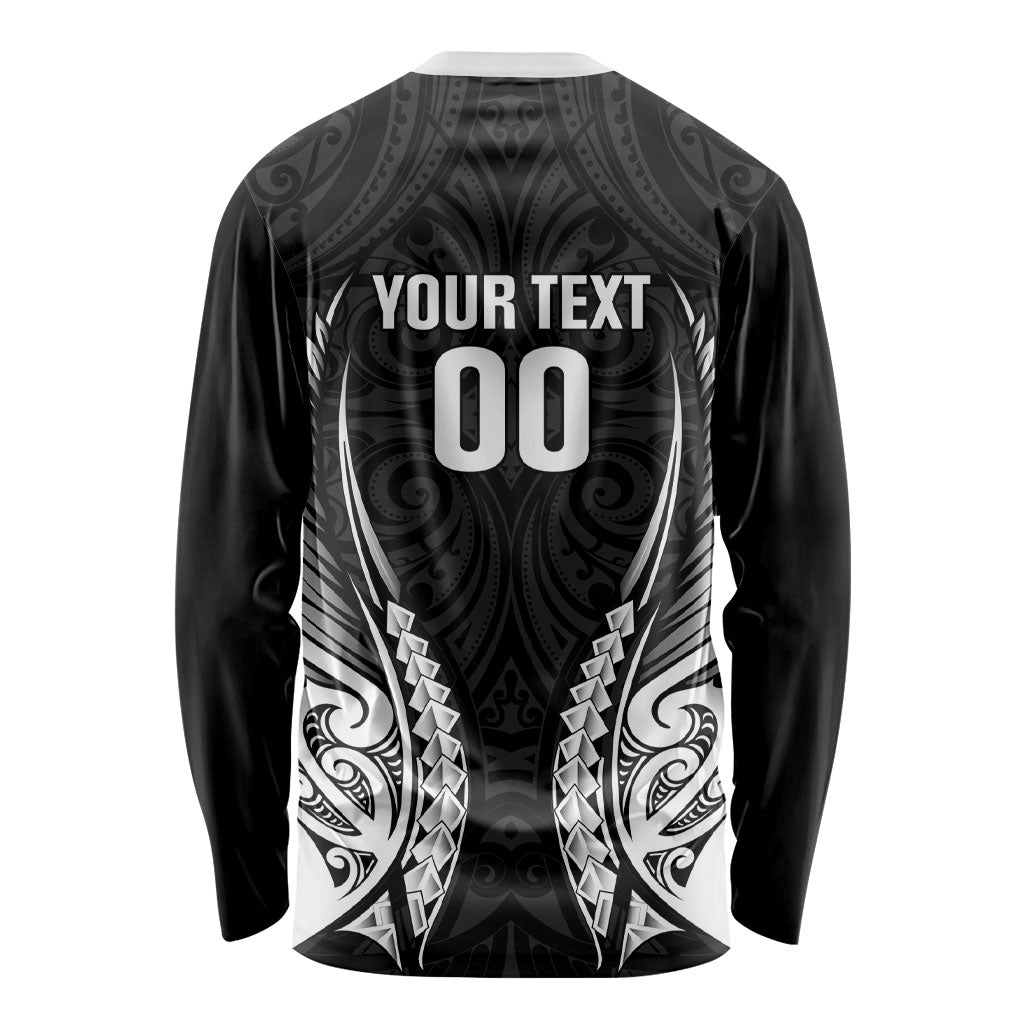Hawke's Bay 2026 Rugby Custom Long Sleeve Shirt NZ Maori Silver Fern LT14 - Polynesian Pride