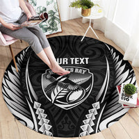 Hawke's Bay 2026 Rugby Custom Round Carpet NZ Maori Silver Fern LT14 - Polynesian Pride