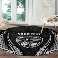 Hawke's Bay 2026 Rugby Custom Round Carpet NZ Maori Silver Fern LT14 - Polynesian Pride