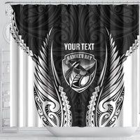 Hawke's Bay 2026 Rugby Custom Shower Curtain NZ Maori Silver Fern LT14 - Polynesian Pride