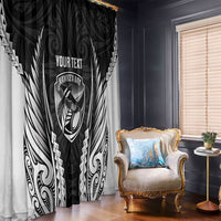 Hawke's Bay 2026 Rugby Custom Window Curtain NZ Maori Silver Fern LT14 - Polynesian Pride