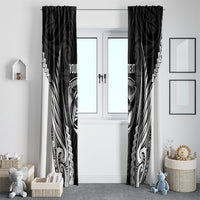 Hawke's Bay 2026 Rugby Custom Window Curtain NZ Maori Silver Fern LT14 - Polynesian Pride