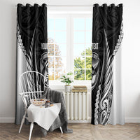 Hawke's Bay 2026 Rugby Custom Window Curtain NZ Maori Silver Fern LT14 - Polynesian Pride