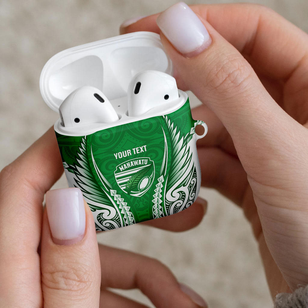 Manawatu 2026 Rugby Custom AirPods Case NZ Maori Silver Fern LT14 - Polynesian Pride