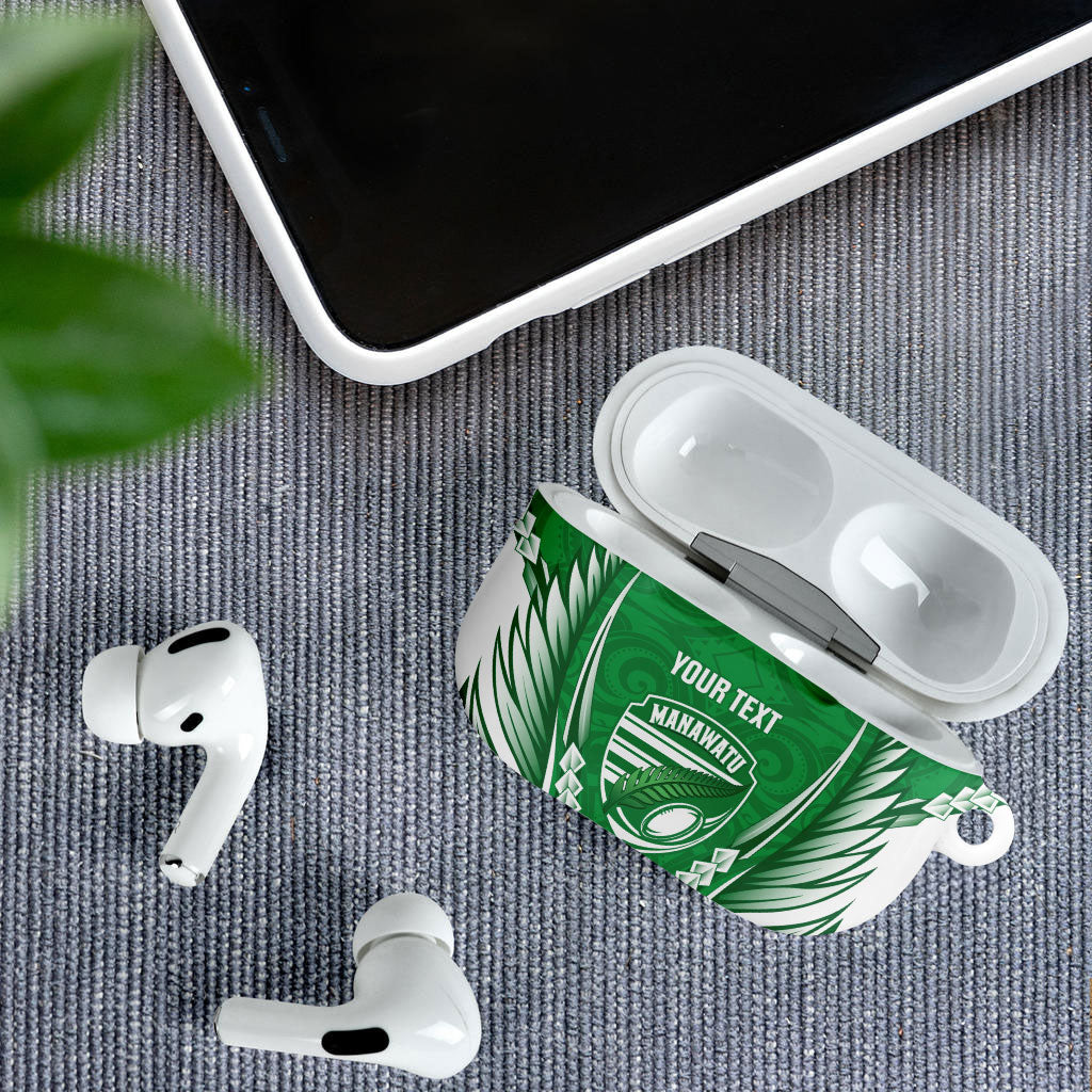 Manawatu 2026 Rugby Custom AirPods Case NZ Maori Silver Fern LT14 - Polynesian Pride