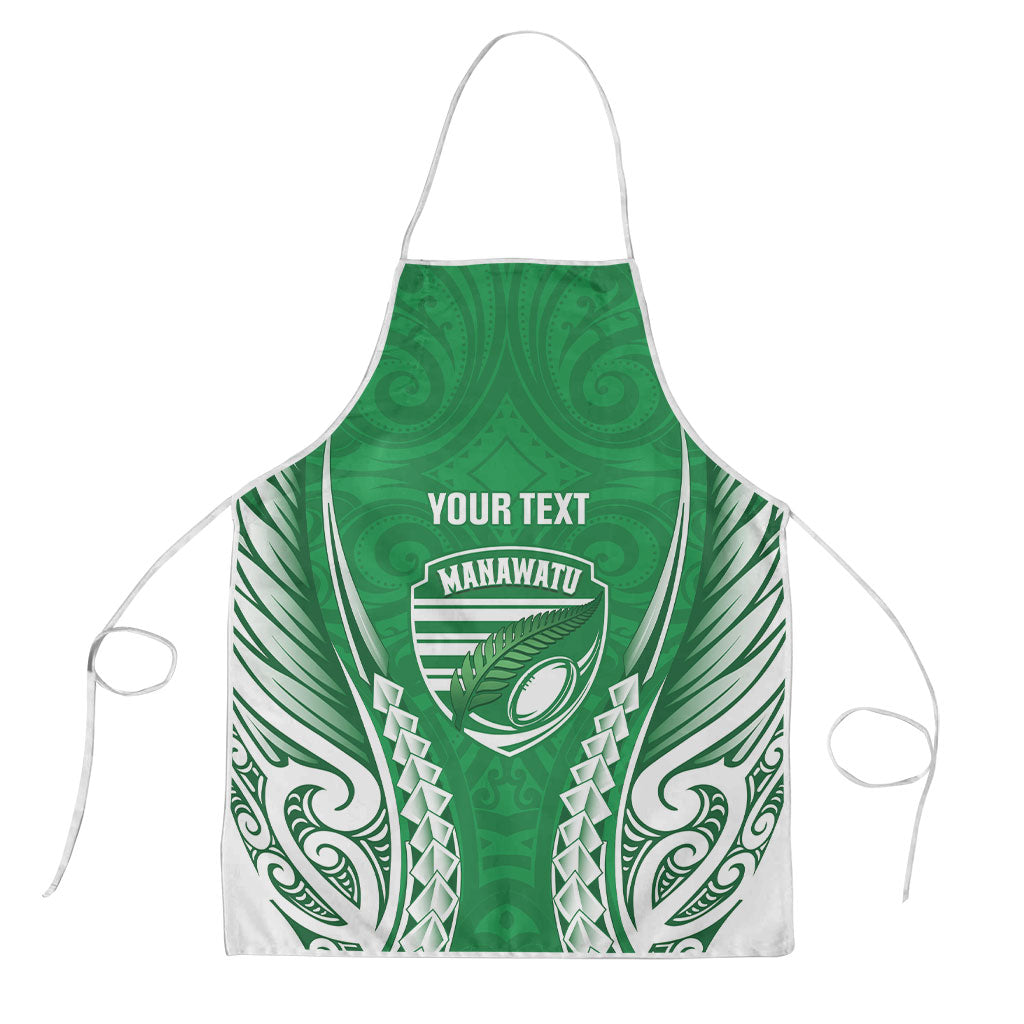 Manawatu 2026 Rugby Custom Apron NZ Maori Silver Fern LT14 Green - Polynesian Pride