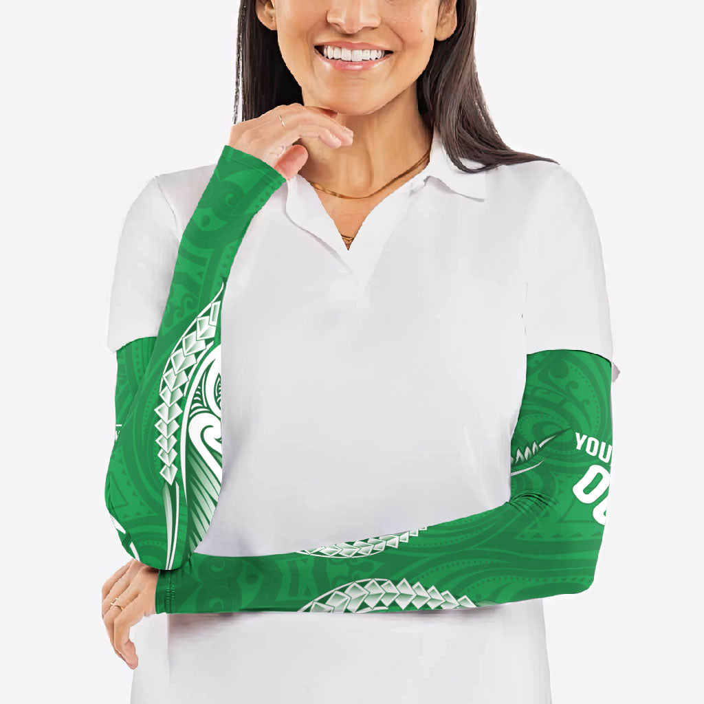 Manawatu 2026 Rugby Custom Arm Sleeves NZ Maori Silver Fern LT14 - Polynesian Pride