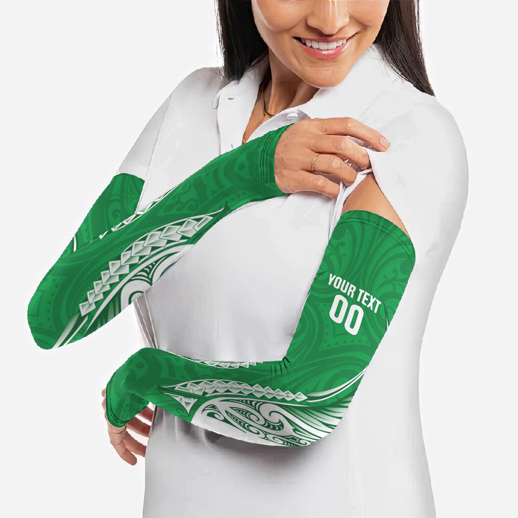 Manawatu 2026 Rugby Custom Arm Sleeves NZ Maori Silver Fern LT14 - Polynesian Pride