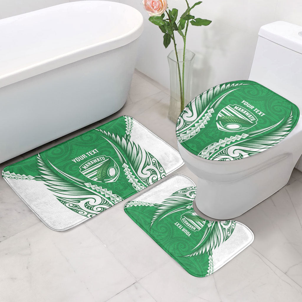 Manawatu 2026 Rugby Custom Bathroom Set NZ Maori Silver Fern LT14 - Polynesian Pride