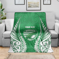 Manawatu 2026 Rugby Custom Blanket NZ Maori Silver Fern LT14 - Polynesian Pride