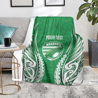 Manawatu 2026 Rugby Custom Blanket NZ Maori Silver Fern LT14 - Polynesian Pride
