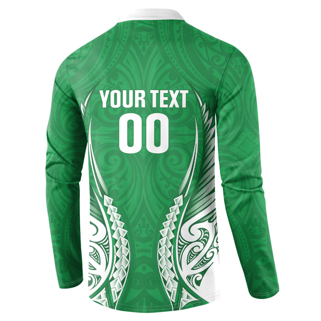 Manawatu 2026 Rugby Custom Button Sweatshirt NZ Maori Silver Fern LT14 - Polynesian Pride