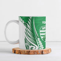 Manawatu 2026 Rugby Custom Ceramic Mug NZ Maori Silver Fern LT14 Green - Polynesian Pride