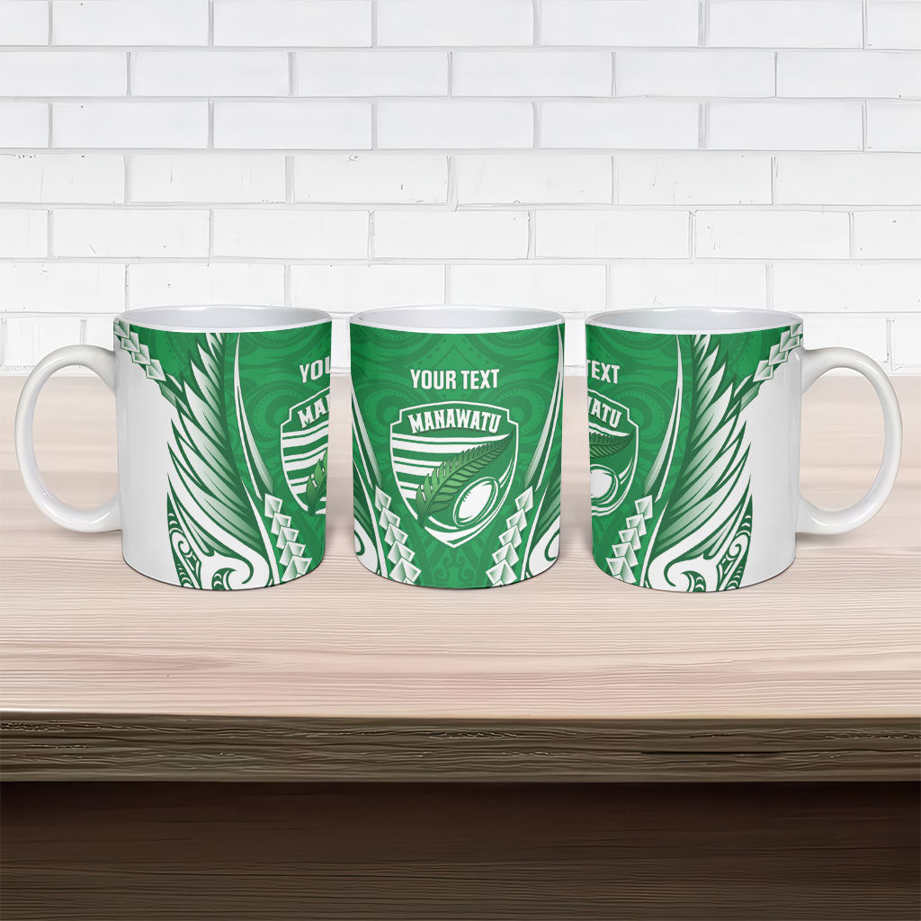 Manawatu 2026 Rugby Custom Ceramic Mug NZ Maori Silver Fern LT14 - Polynesian Pride