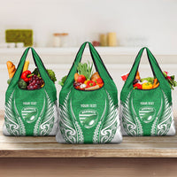 Manawatu 2026 Rugby Custom Grocery Bag NZ Maori Silver Fern LT14 3-pack One Size Green - Polynesian Pride