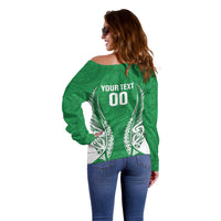 Manawatu 2026 Rugby Custom Off Shoulder Sweater NZ Maori Silver Fern LT14 - Polynesian Pride