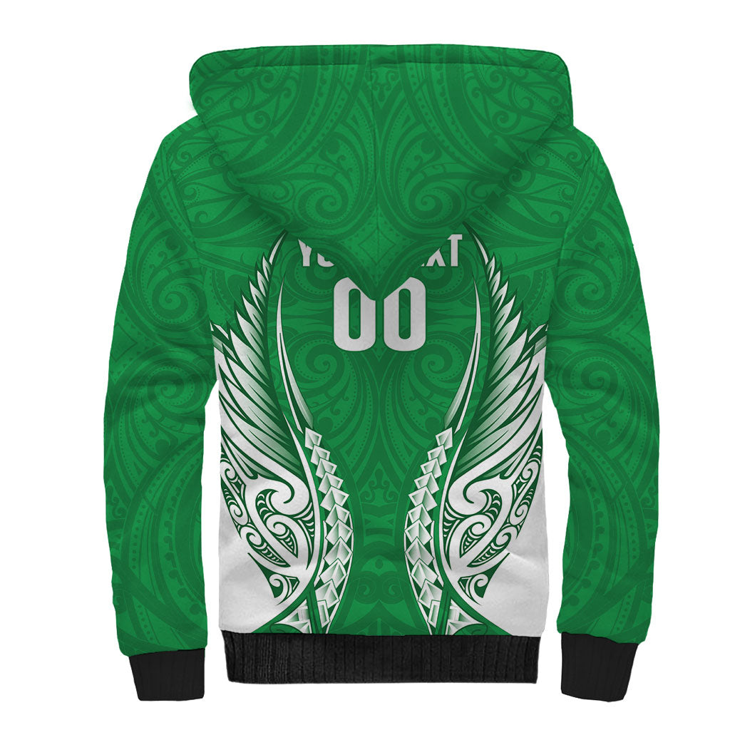 Manawatu 2026 Rugby Custom Sherpa Hoodie NZ Maori Silver Fern LT14 - Polynesian Pride