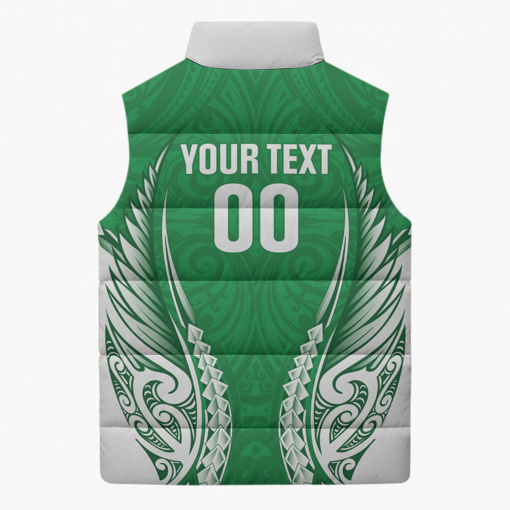 Manawatu 2026 Rugby Custom Sleeveless Puffer Jacket NZ Maori Silver Fern LT14 - Polynesian Pride
