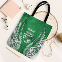 Manawatu 2026 Rugby Custom Tote Bag NZ Maori Silver Fern LT14 Black Strap One Size Green - Polynesian Pride