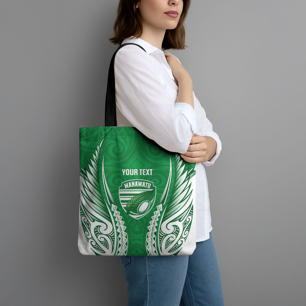 Manawatu 2026 Rugby Custom Tote Bag NZ Maori Silver Fern LT14 - Polynesian Pride