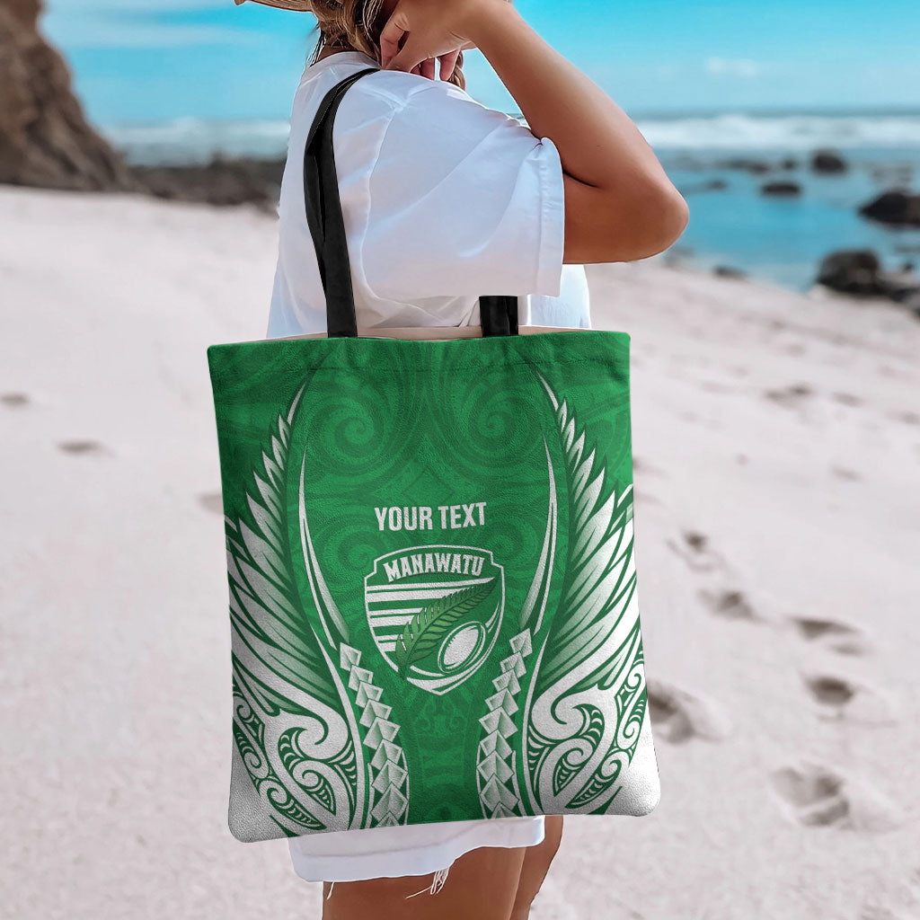 Manawatu 2026 Rugby Custom Tote Bag NZ Maori Silver Fern LT14 - Polynesian Pride