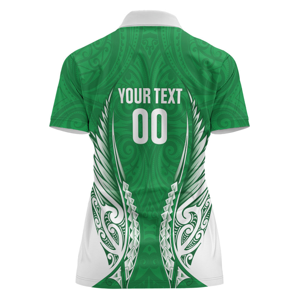 Manawatu 2026 Rugby Custom Women Polo Shirt NZ Maori Silver Fern LT14 - Polynesian Pride