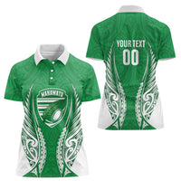 Manawatu 2026 Rugby Custom Women Polo Shirt NZ Maori Silver Fern LT14 - Polynesian Pride