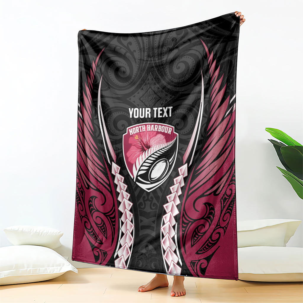 North Harbour 2026 Rugby Custom Blanket NZ Maori Silver Fern LT14 - Polynesian Pride