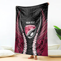 North Harbour 2026 Rugby Custom Blanket NZ Maori Silver Fern LT14 - Polynesian Pride