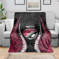 North Harbour 2026 Rugby Custom Blanket NZ Maori Silver Fern LT14 - Polynesian Pride