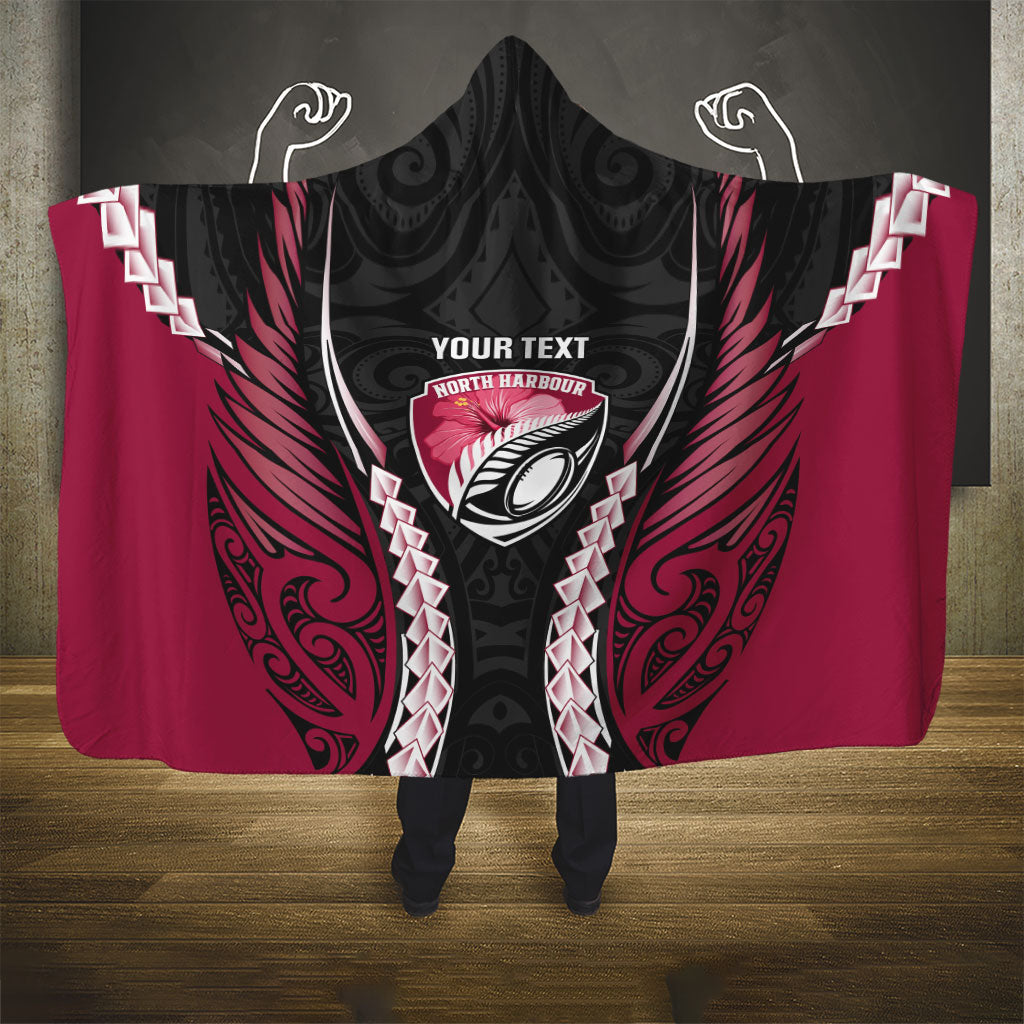 North Harbour 2026 Rugby Custom Hooded Blanket NZ Maori Silver Fern LT14 - Polynesian Pride