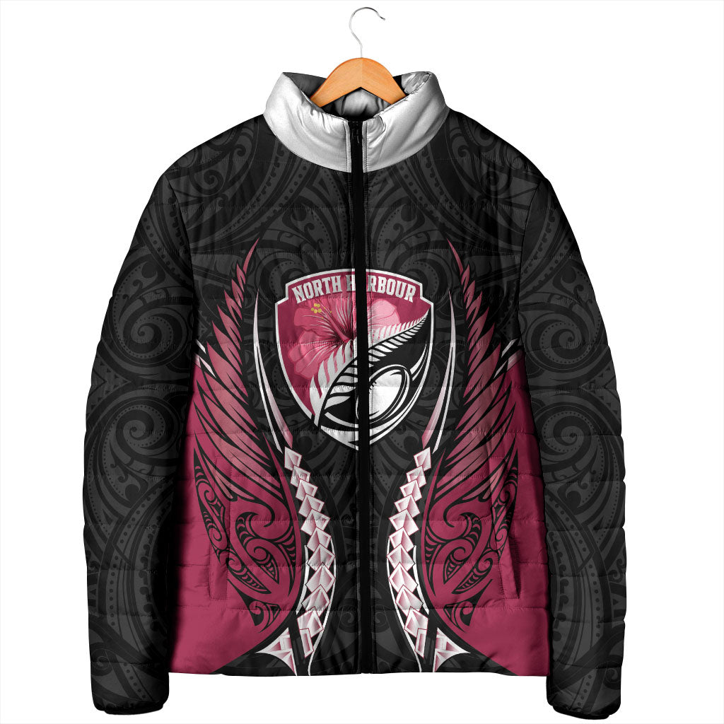 North Harbour 2026 Rugby Custom Padded Jacket NZ Maori Silver Fern LT14 - Polynesian Pride