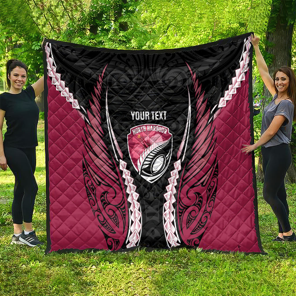 North Harbour 2026 Rugby Custom Quilt NZ Maori Silver Fern LT14 - Polynesian Pride