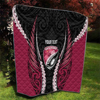 North Harbour 2026 Rugby Custom Quilt NZ Maori Silver Fern LT14 - Polynesian Pride