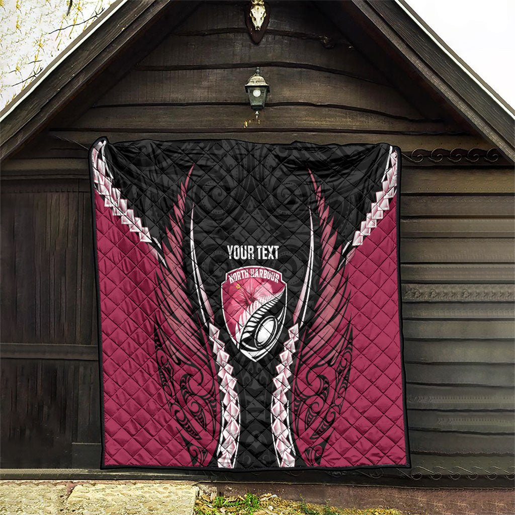 North Harbour 2026 Rugby Custom Quilt NZ Maori Silver Fern LT14 - Polynesian Pride