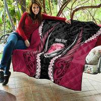 North Harbour 2026 Rugby Custom Quilt NZ Maori Silver Fern LT14 - Polynesian Pride