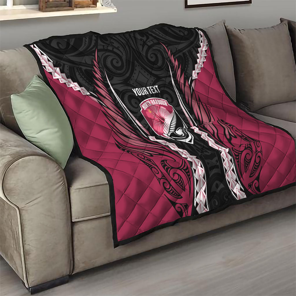 North Harbour 2026 Rugby Custom Quilt NZ Maori Silver Fern LT14 - Polynesian Pride