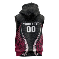 North Harbour 2026 Rugby Custom Sleeveless Zip Hoodie NZ Maori Silver Fern LT14 - Polynesian Pride