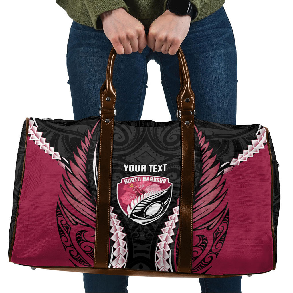 North Harbour 2026 Rugby Custom Travel Bag NZ Maori Silver Fern LT14 Maroon - Polynesian Pride
