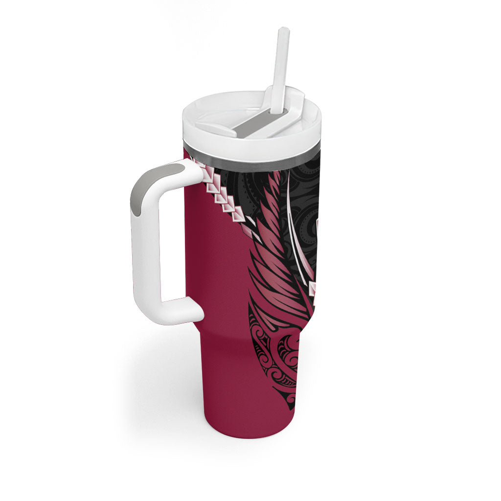North Harbour 2026 Rugby Custom Tumbler With Handle NZ Maori Silver Fern LT14 - Polynesian Pride